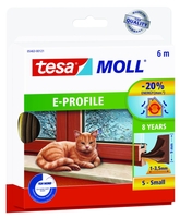 tesa Dichtungsbänder tesamoll E-Profil Gummidichtung 9 mm x 6 m braun