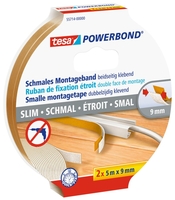 tesa doppelseitiges Klebeband 9 mm x 5 m weiß