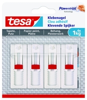 tesa Klebenägel 2.4 cm x 6.4 cm weiß