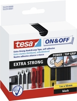 tesa Klettbänder Klettband Extra Strong sw Schwarz