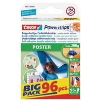 tesa Powerstrips POSTER Klebestreifen für max. 200, 0 g - 96 Stück