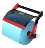 TORK Putzrollenhalter Tork Wischt.-Sp.Perf WD Rt/sch Kunststoff schwarz,  rot