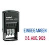 trodat Datumstempel 4850/L mit Text "Eingegangen" selbstfärbend - blau rot