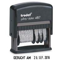 trodat Datumstempel mit Text printy dater 4817 - selbstfärbend schwarz