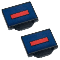 trodat Ersatzstempelkissen 6/50/2 4, 1 x 2, 4 cm blau/rot - 2 Stück