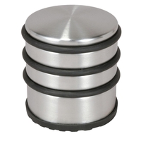 Türstopper Edelstahl,  PVC 7 cm silber,  schwarz