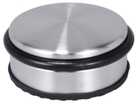 Türstopper Türstopper Flach Edelstahl,  PVC 10 cm silber,  schwarz