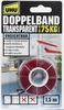 UHU doppelseitiges Klebeband 19 mm x 1.5 m transparent