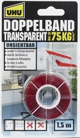UHU doppelseitiges Klebeband 19 mm x 1.5 m transparent
