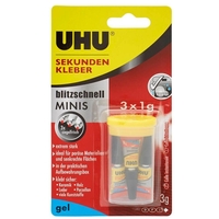 UHU Sekundenkleber 3x 1, 0 g