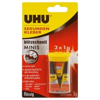 UHU Sekundenkleber 3x 1, 0 g
