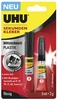 UHU Sekundenkleber Aktivator-Stift (3, 0 ml),  Sekundenkleber (2, 0 g)