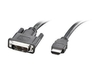VALUE Kabel DVI (18+1) ST - HDMI ST,  schwarz,  2 m