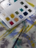 van Gogh Wasserfarbkasten titanbuff,  neapelgelb-rot,  gummigut,  gelber Ocker,  chinacridonrosa,  olivgrün,  davygrau,  türkis