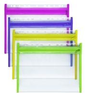 VELOFLEX Reißverschlussbeutel 4x Reißverschlusstasche XS,  A4 21 cm x 28.8 cm transparent