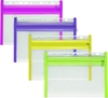 VELOFLEX Reißverschlussbeutel 4xReißverschlusstasche XXS,  A5 14 cm x 20 cm transparent