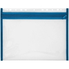 VELOFLEX Reißverschlussbeutel VELOBAG® A4 0, 3 mm - transparent/blau