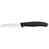 VICTORINOX Gemüsemesser Klinge: 8, 0 cm silber - schwarz glänzend,  poliert