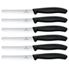 VICTORINOX Gemüsemesser silber,  schwarz glänzend,  poliert Klinge: 10, 0 cm - 6 Stück
