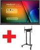 ViewSonic IFP8652-1B Multitouch Display 217, 2 cm 86 Zoll inkl. Neomounts FL55-875BL1 motorisierter Rollwagen