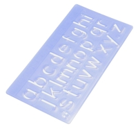 WEDO Buchstabenschablonen-Set Wedo Schablonenset blau-transparent