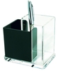 WEDO Stiftehalter Acryl Exclusiv Butler 2fäche 12, 0 x 8, 5 x 10, 0 cm glasklar