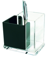 WEDO Stiftehalter Acryl Exclusiv Butler 2fäche 12, 0 x 8, 5 x 10, 0 cm glasklar