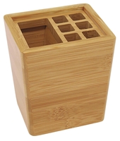 WEDO Stiftehalter Köcher Bambus br 9, 6 x 8, 5 x 10, 8 cm Braun