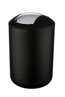 WENKO Kosmetikeimer Schwingdeckeleimer 6, 5l schwar 6, 5 l Schwarz