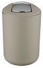 WENKO Kosmetikeimer Schwingdeckeleimer 6, 5l Taupe 6, 5 l Braun
