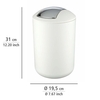 WENKO Kosmetikeimer Schwingdeckeleimer 6, 5l weiß 6, 5 l weiß