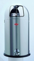 WESCO Mülleimer Kickboy Neusilber 40, 0 l Silber