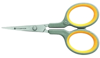 WESTCOTT Scheren Westcott Titanium Schere 10cm 10 cm grau-gelb