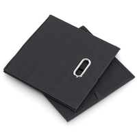 Zeller Aufbewahrungsboxen Aufbewahrungsbox Vlies schwarz 30, 0 l - 32, 0 x 32, 0 x 32, 0 cm schwarz
