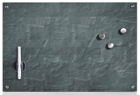 Zeller Glas-Magnettafeln Glas-Memoboard Stone Anth60x40 60, 0 x 40, 0 cm bruchfestes Glas,  Rückseite Metall anthrazit