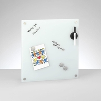 Zeller Glas-Magnettafeln Glas-Memoboard weiß 40x40cm 40, 0 x 40, 0 cm bruchfestes Glas,  Rückseite Metall weiß