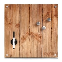 Zeller Glas-Magnettafeln Memoboard Wood 40x40cm 40, 0 x 40, 0 cm bruchfestes Glas,  Rückseite Metall Braun
