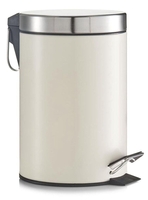 Zeller Kosmetikeimer Tretabfalleimer Stahl creme 3l 3, 0 l beige