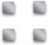 Zeller Magnete Magnet-Set Cube 4-tlg Silber