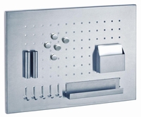 Zeller Magnettafeln Memoboard m.Utensilien 50x35cm 50, 0 x 35, 0 cm silber