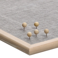 Zeller Pinnwand 80, 0 x 60, 0 cm Leinen grau