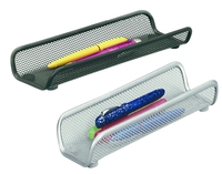 Zeller Stiftablagen Mesh Bleistiftablage Alufarben 25, 0 x 9, 2 x 3, 5 cm Silber