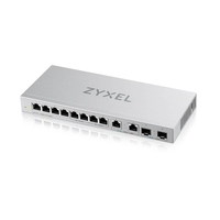 Zyxel Switch 12-Port Multigigabit Ethernet 8-Port Gigabit,  2-Port 2.5 Gbps,  2-Port SFP+ unmanaged lüfterlos XGS1010-12