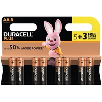 Duracell Plus Power AA Pack von 5 + 3 gratis (MN1500B5+3)
