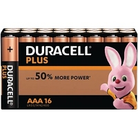 Duracell Plus Power AAA Pack von 16 Batterien (MN2400B16)