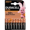 Duracell Plus Power AAA Pack von 8 Batterien (MN2400B8)