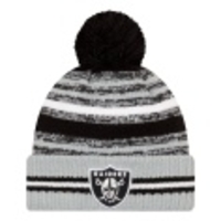 Las Vegas Raiders NFL Sideline Black Bobble Beanie