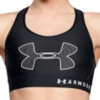 Mid Keyhole Graphic Logo Bra Women