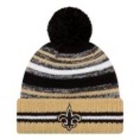 New Orleans Saints NFL Sideline Black Bobble Beanie