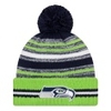 Seattle Seahawks NFL Sideline Green Bobble Beanie